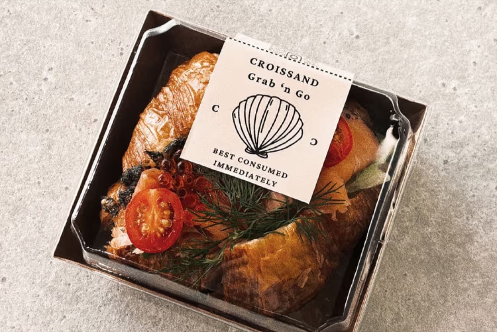 A Croissand Grab 'n Go box of stuffed croissants at City Gate