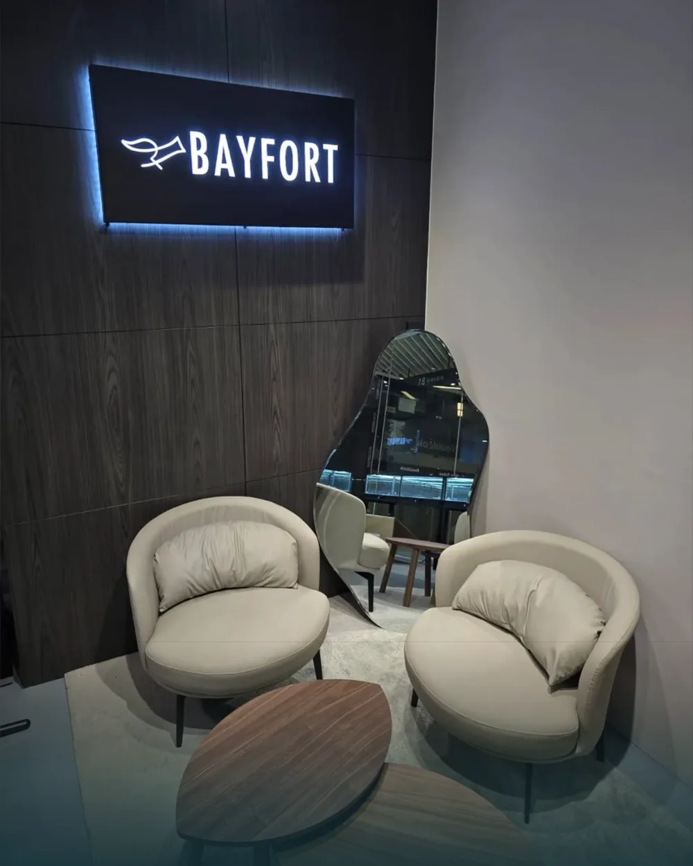 The showroom lounge at Bayfort, a licensed pre-owned watch dealer
