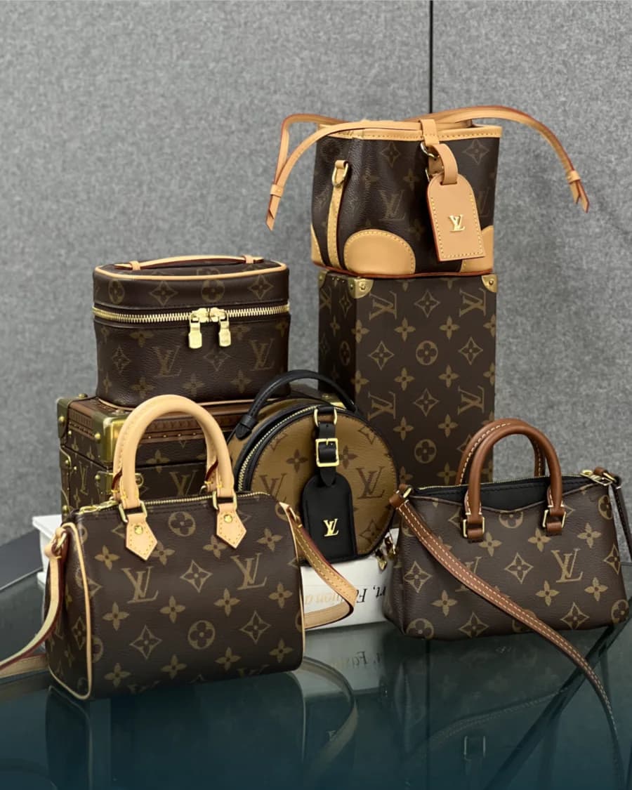 A set of pre-owned Louis Vuitton monogram bags, at Neverfull Luxury
