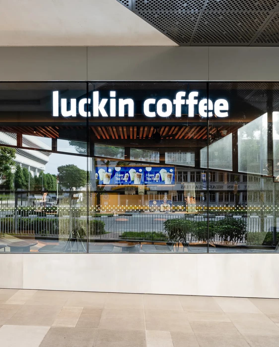 The Luckin Coffee counter at City Gate