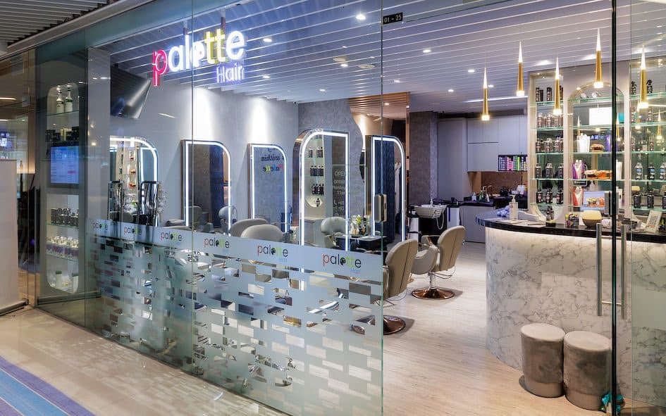 A fitted-out hair salon unit at City Gate